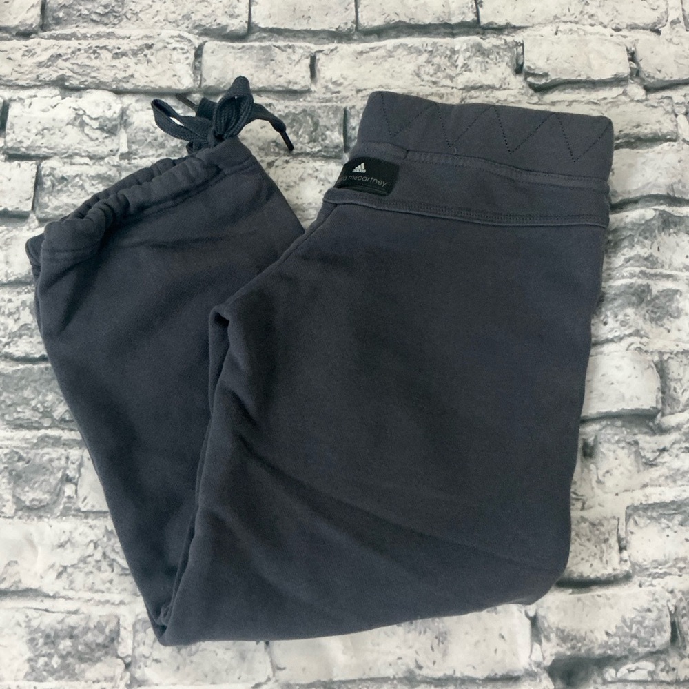 Adidas Performance Low Rise Women's Charcoal Drawstring Jogger Pants